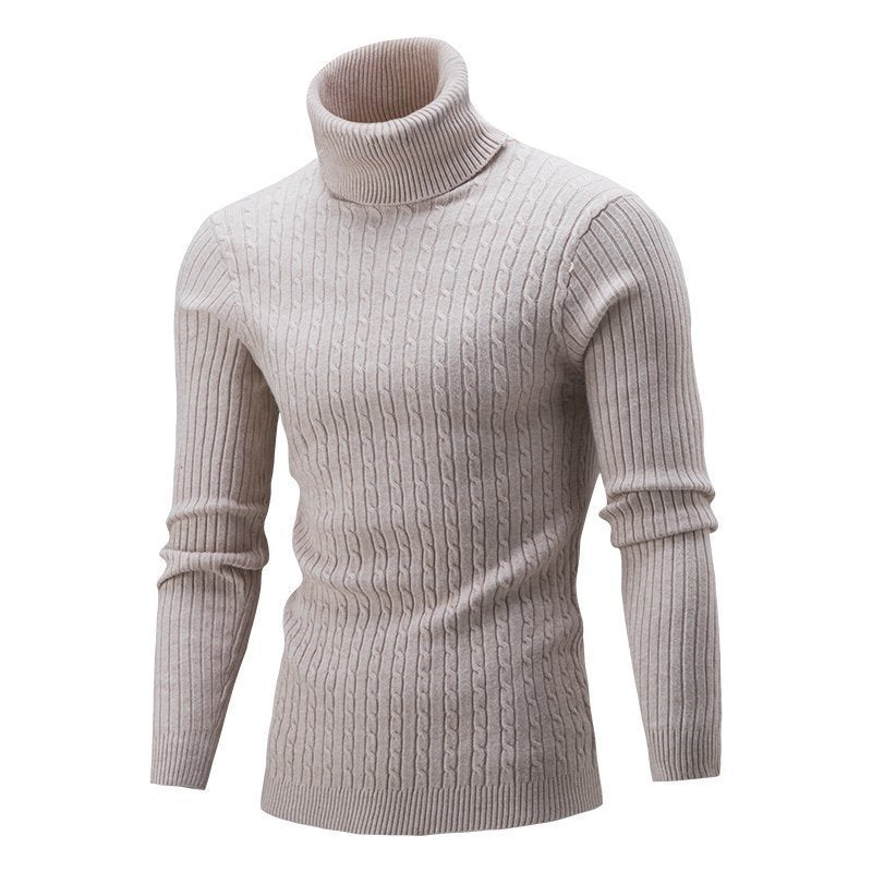 Men's Turtleneck Long Sleeve Sweater Casual Sweater Top - Sophinity
