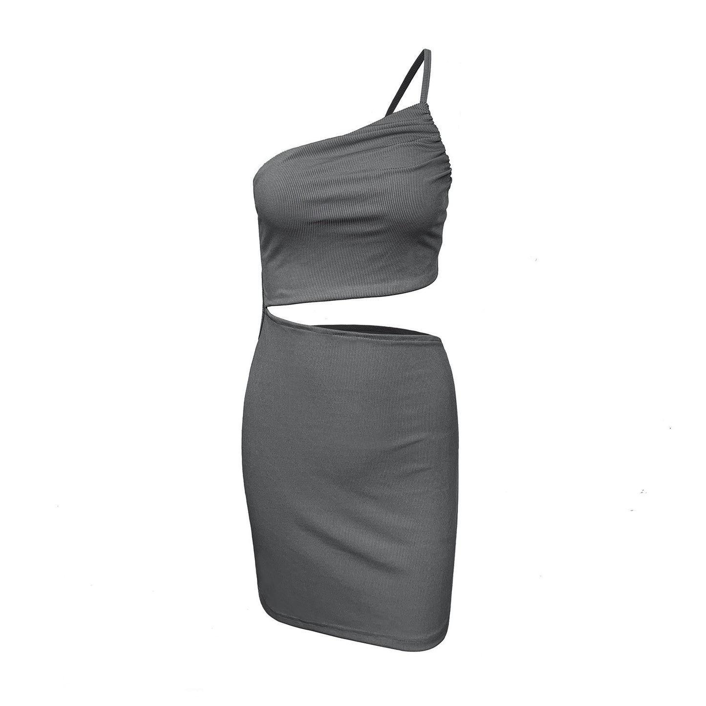 Design Sense Niche Shoulder Drawstring Dress Women - Sophinity