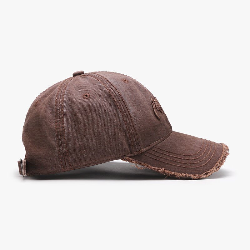 Letter Three - dimensional Embroidery Soft Top Burr Men's Baseball Cap - Sophinity