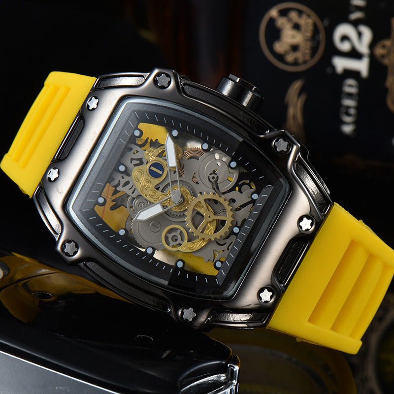 Two Hands Turn Dial Personalized Skeleton Transparent Quartz Watch - Sophinity