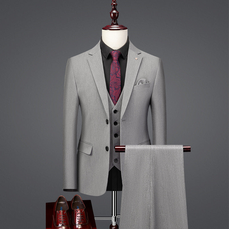 Handsome Slim Fit British Style Business Casual Suit Formal Attire - Sophinity