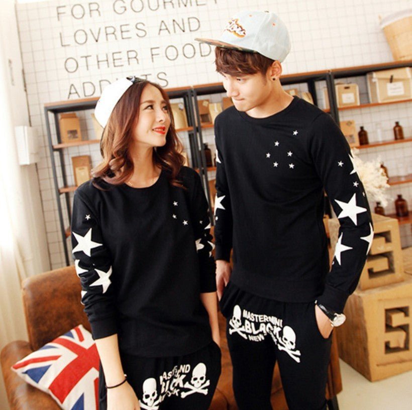 Autumn And Winter Couple Women's Long - sleeved Korean Style T-shirt Sweater Women's Top - Sophinity