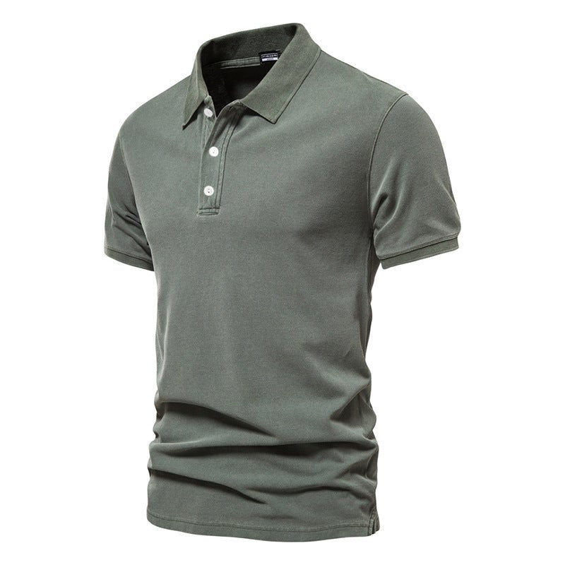 Lapel European And American Sports Men Twill Short Sleeve - Sophinity