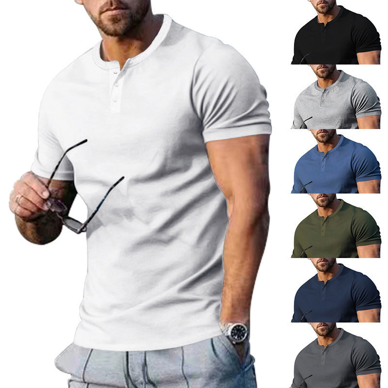 Slim fit athleisure t-shirt in various colors with short sleeves for casual and active wear
