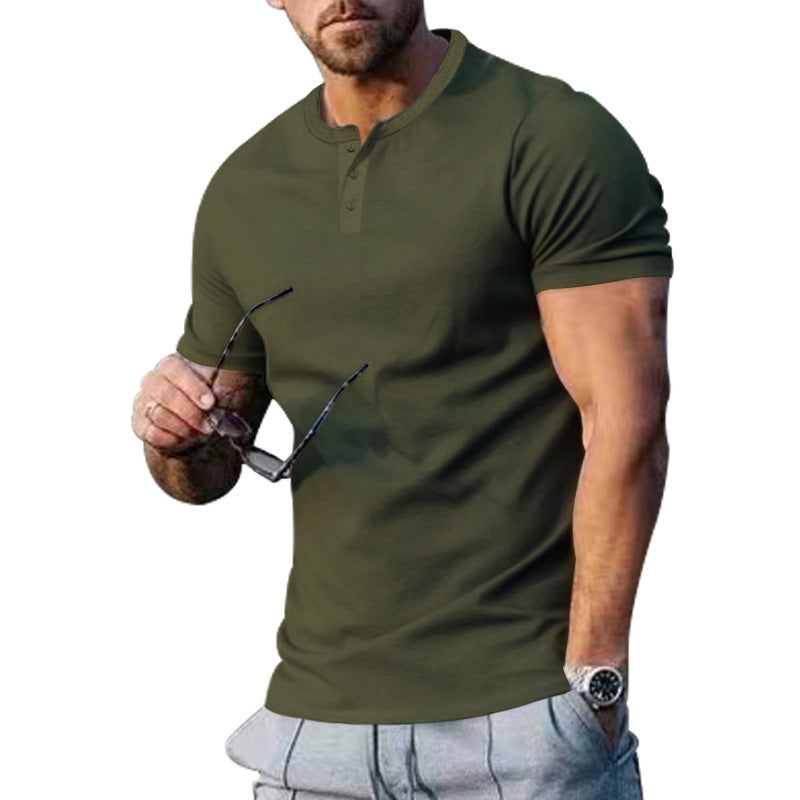 Stylish slim fit athleisure t-shirt in olive green for casual and sporty looks