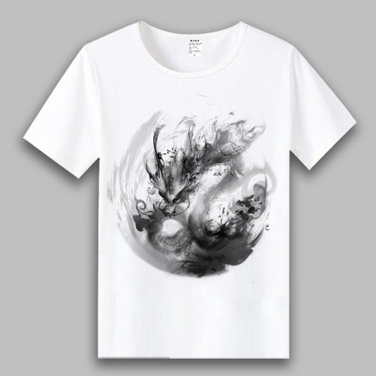 Chinese Style Ink Landscape Painting T-shirt For Men - Sophinity