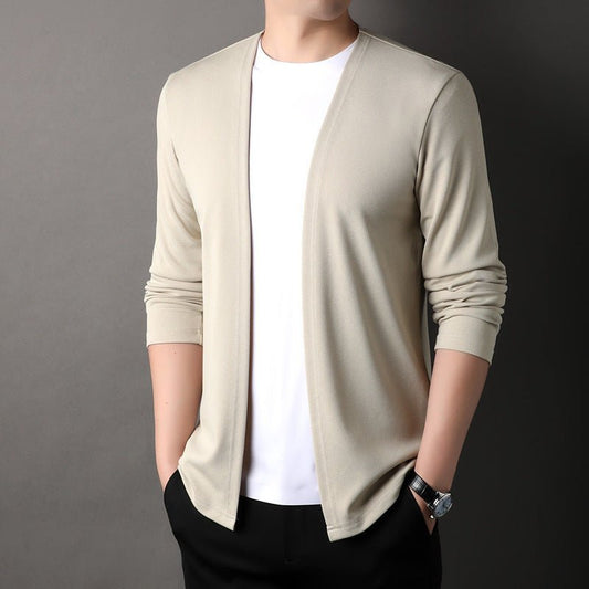 Spring Men's Cardigan Korean Style Middle - aged - Sophinity