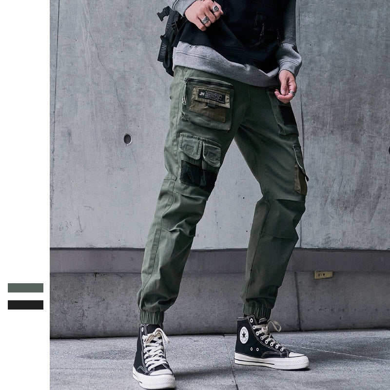 Casual Pants Brand High Street Mechanical Style Trousers