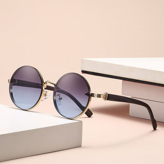 American Classic Metal Round Frame Sunglasses Personality Trend High Sense - Sophinity