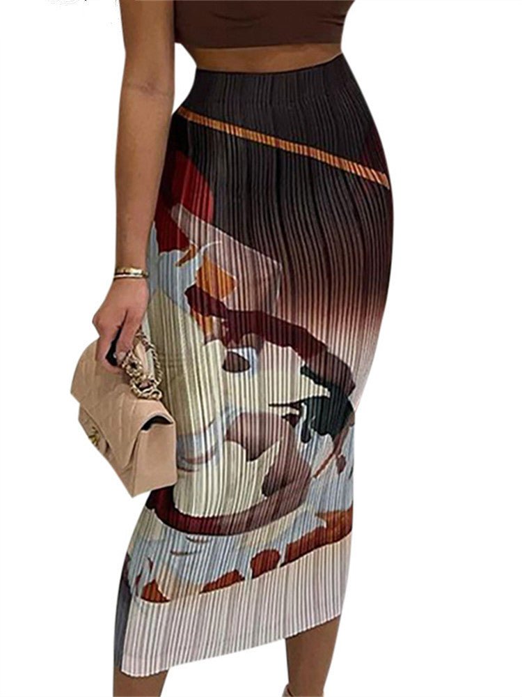 Summer New Printed Women's Elastic Waist Dress - Sophinity