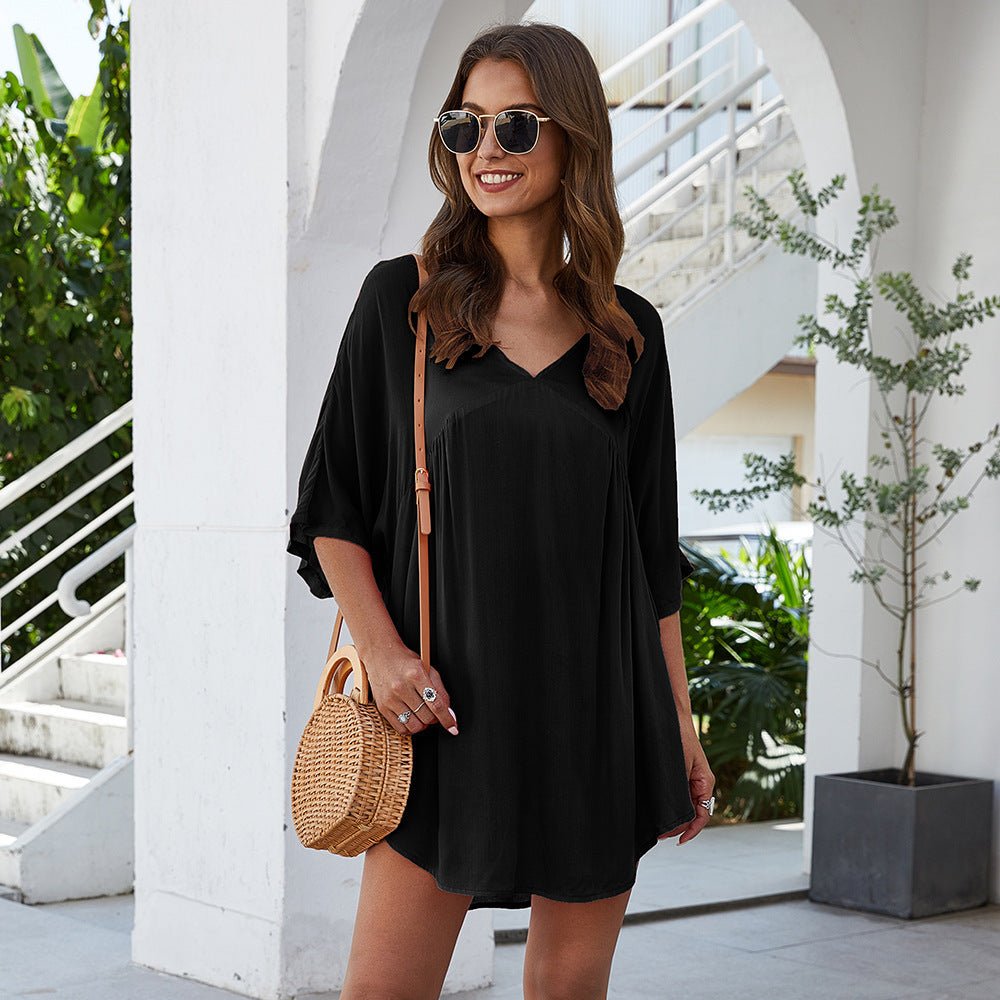 Casual V - neck dress - Sophinity