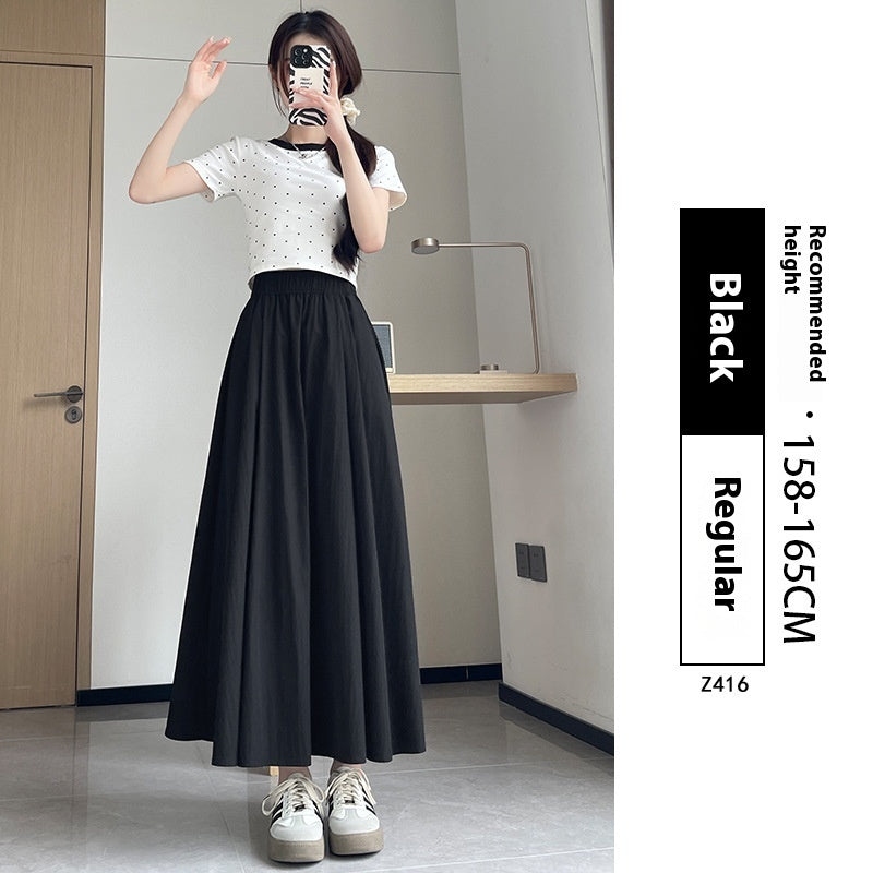 Summer High Waist A- Line Slimming Pleated Dress - Sophinity