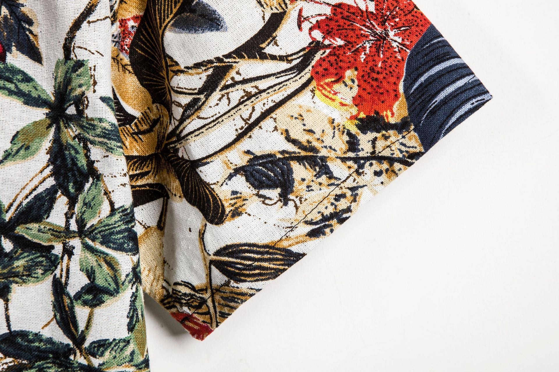 Slim shirt men contrast color printing shirt men - Sophinity