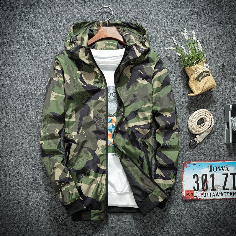 Casual Camouflage Jacket, Men's Hoodie, Street Clothes - Sophinity