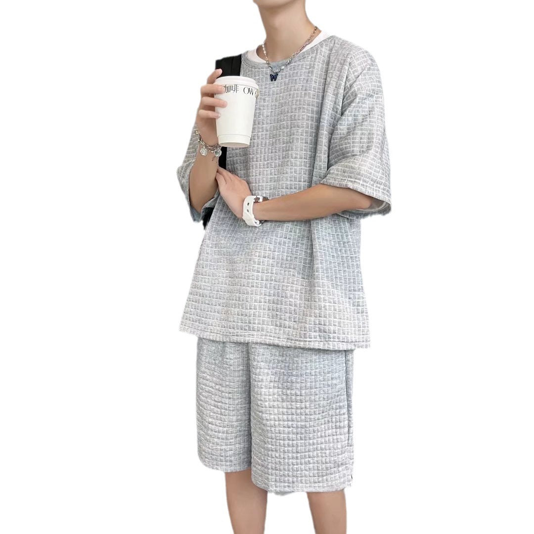 Loose Short Sleeve T-shirt Shorts Trendy Handsome Casual Two - piece Suit - Sophinity