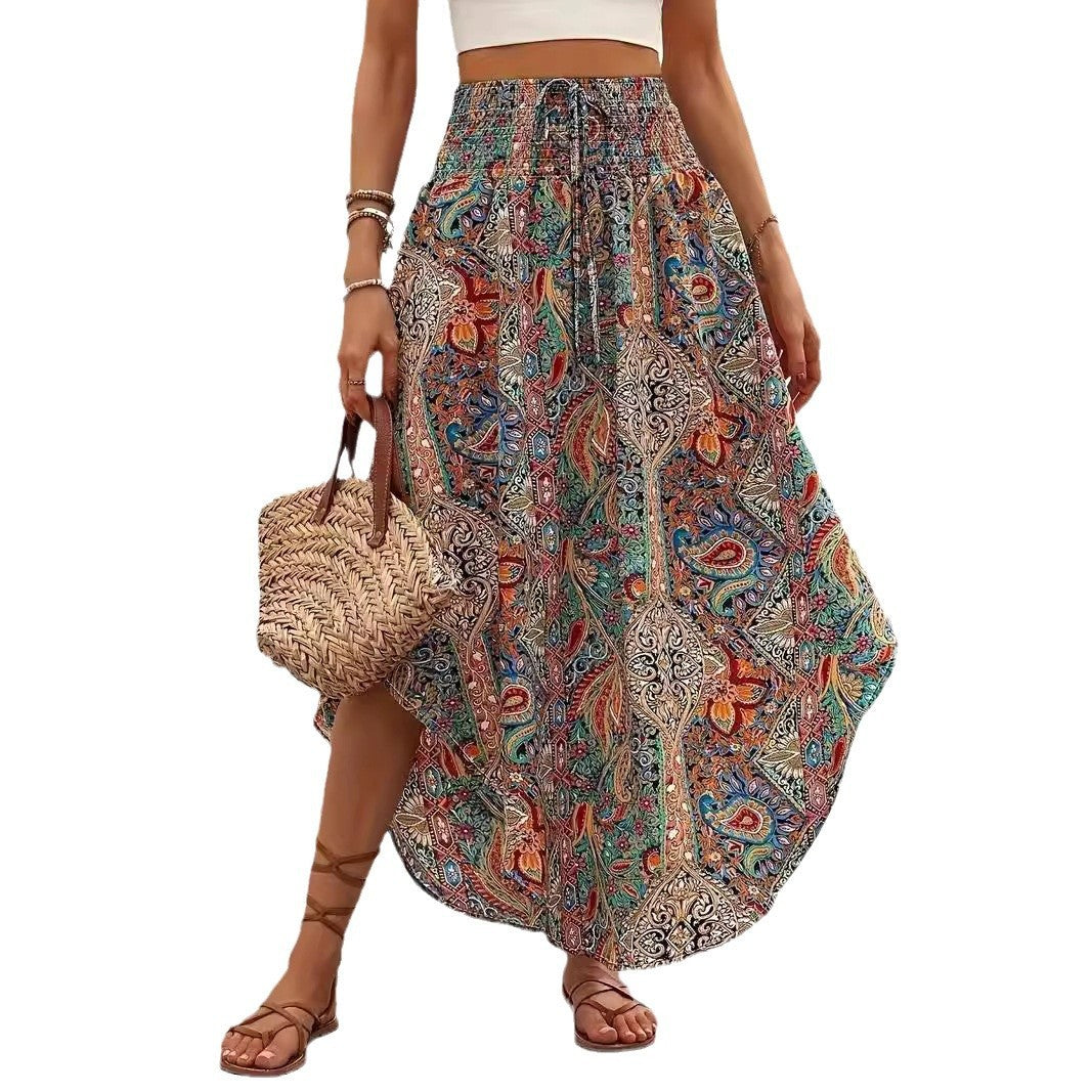 Personality Printed A- Line Skirt Casual - Sophinity