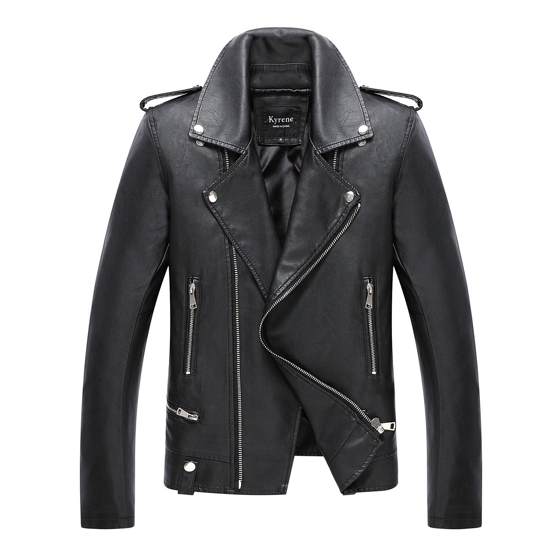 Men's Motorcycle Leather Jacket Jacket - Sophinity