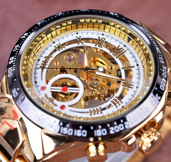 Personalized All - steel Hollow Automatic Mechanical Watch Fashion Watch For Men - Sophinity