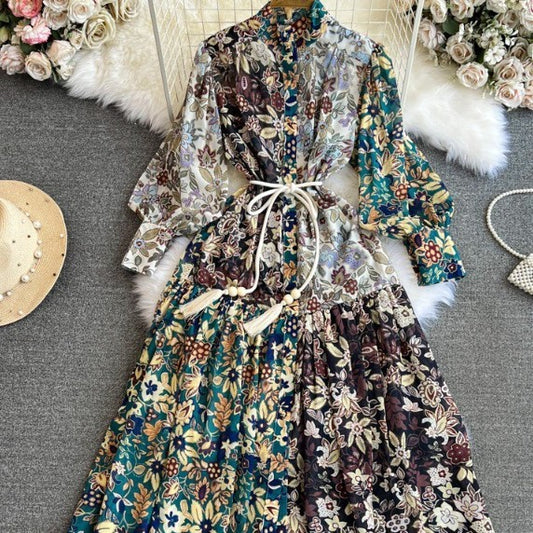A-line Printed Formal Dress For Women - Sophinity