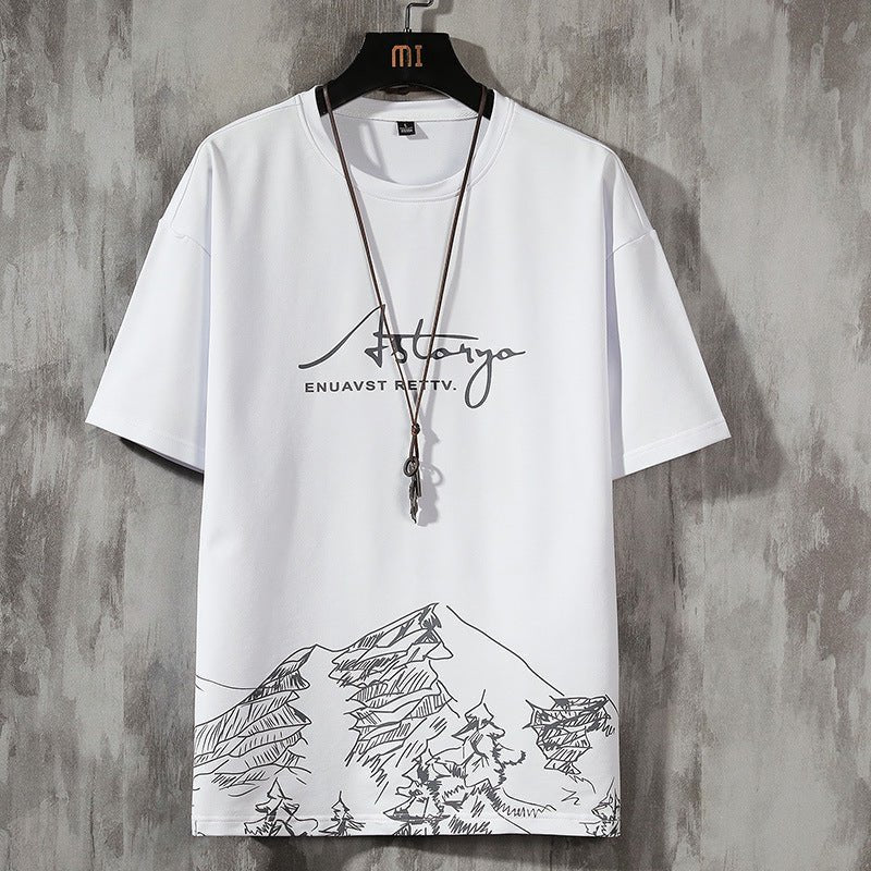 Set of Men's Fashion Brand Loose Short Sleeve Shorts - Sophinity
