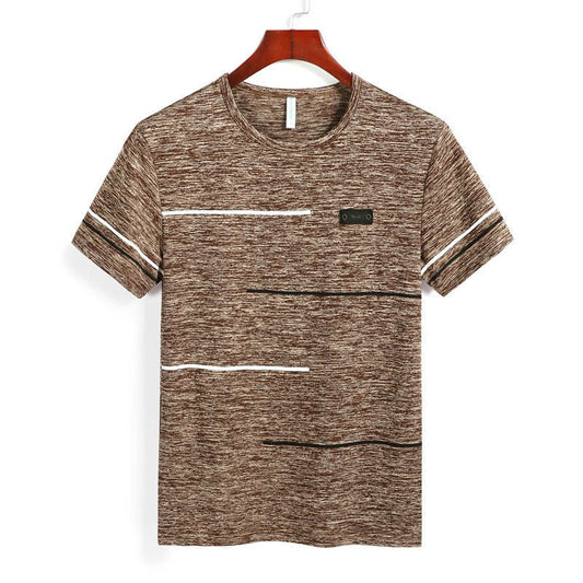 Round Neck Striped Fashion Men's Short Sleeves - Sophinity