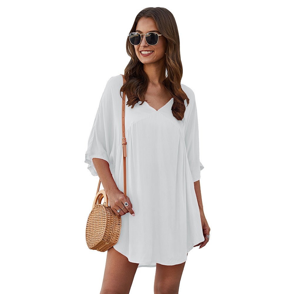 Casual V - neck dress - Sophinity