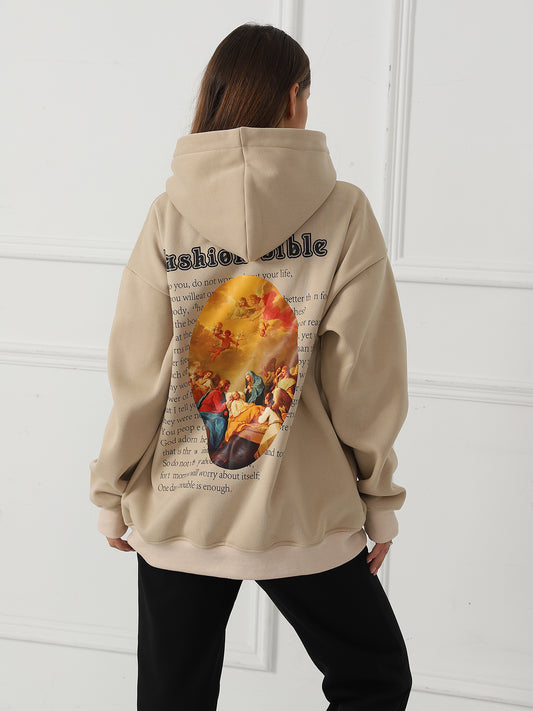Women's Fashionable Casual Printed Long Sleeved Sweatshirt - Sophinity