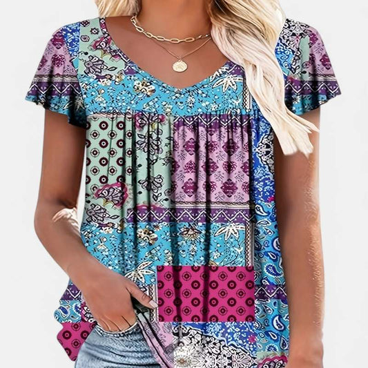 Women's Vest Sleeveless T-shirt Floral Summer Top - Sophinity