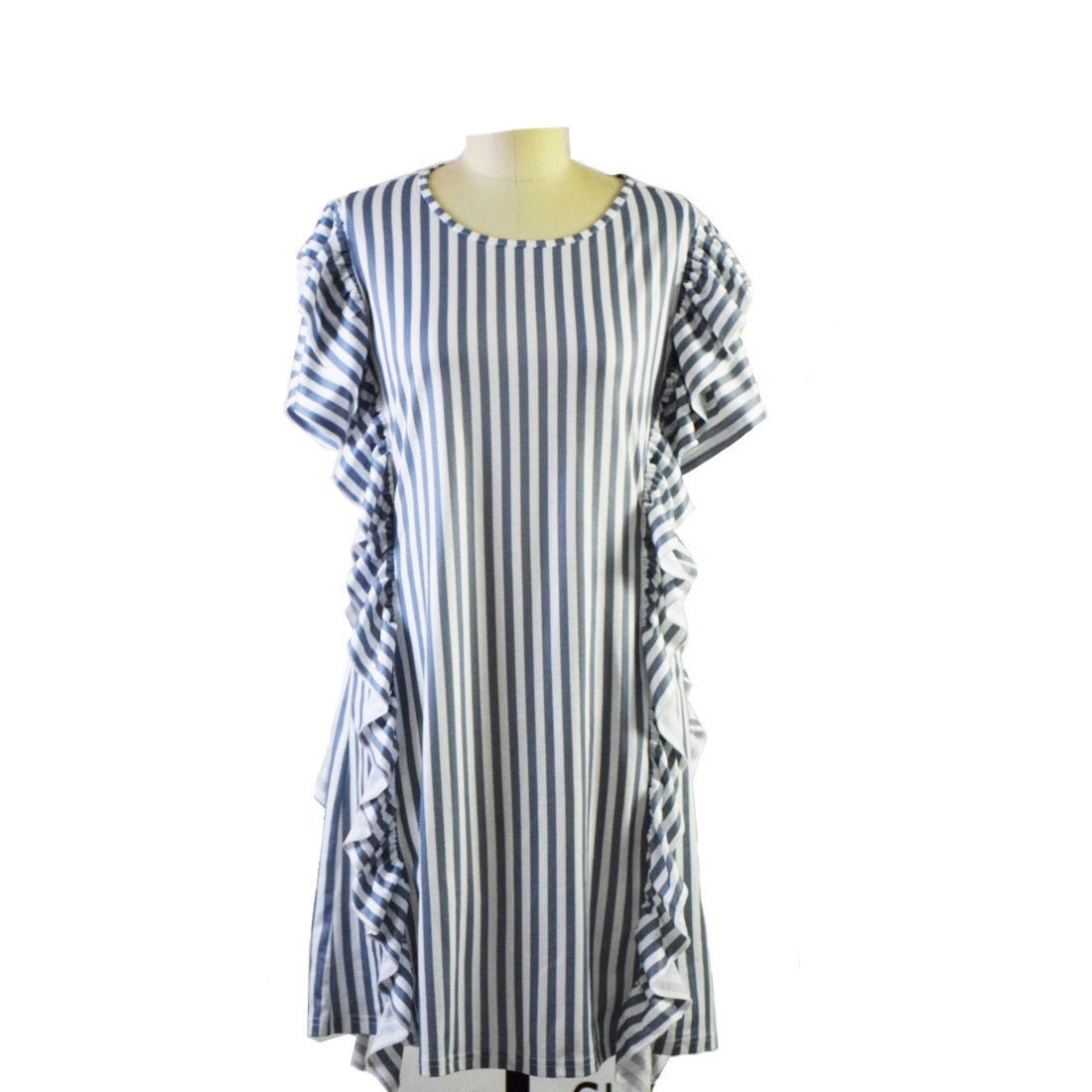 Striped big ruffle sleeve parent - child dress - Sophinity