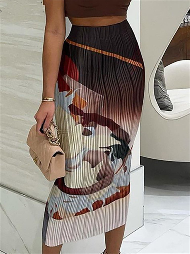 Summer New Printed Women's Elastic Waist Dress - Sophinity