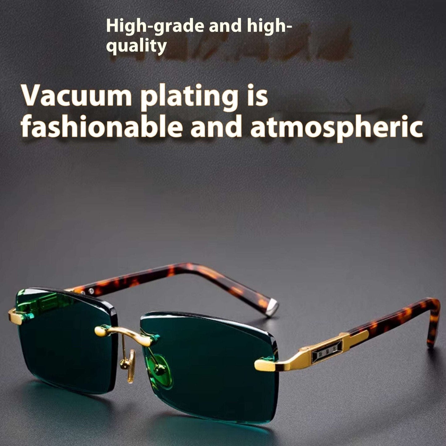 High End Wealth Attracting Dark Green Crystal Glasses - Sophinity