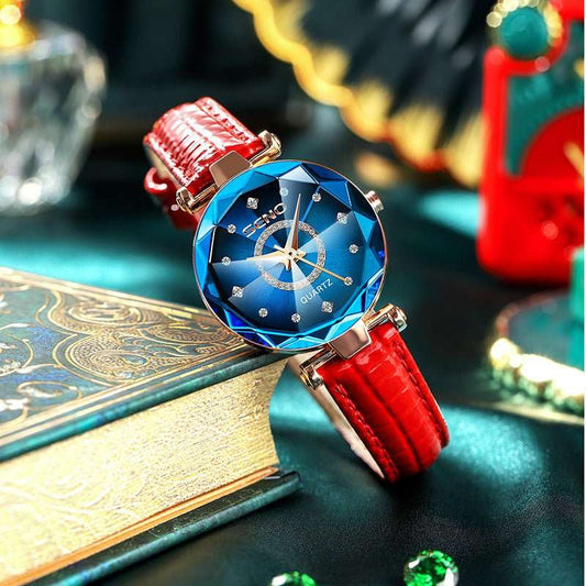 Polygonal Glass Solid Stainless Steel Strap Women's Waterproof Watch - Sophinity