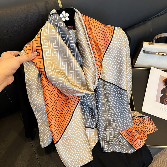 Elegant Emulation Silk Scarf Women's Spring And Summer Sun Protection Long - Sophinity