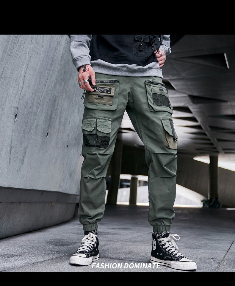 Casual Pants Brand High Street Mechanical Style Trousers