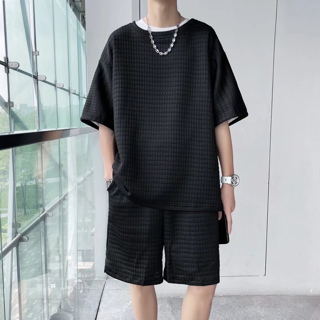 Loose Short Sleeve T-shirt Shorts Trendy Handsome Casual Two - piece Suit - Sophinity