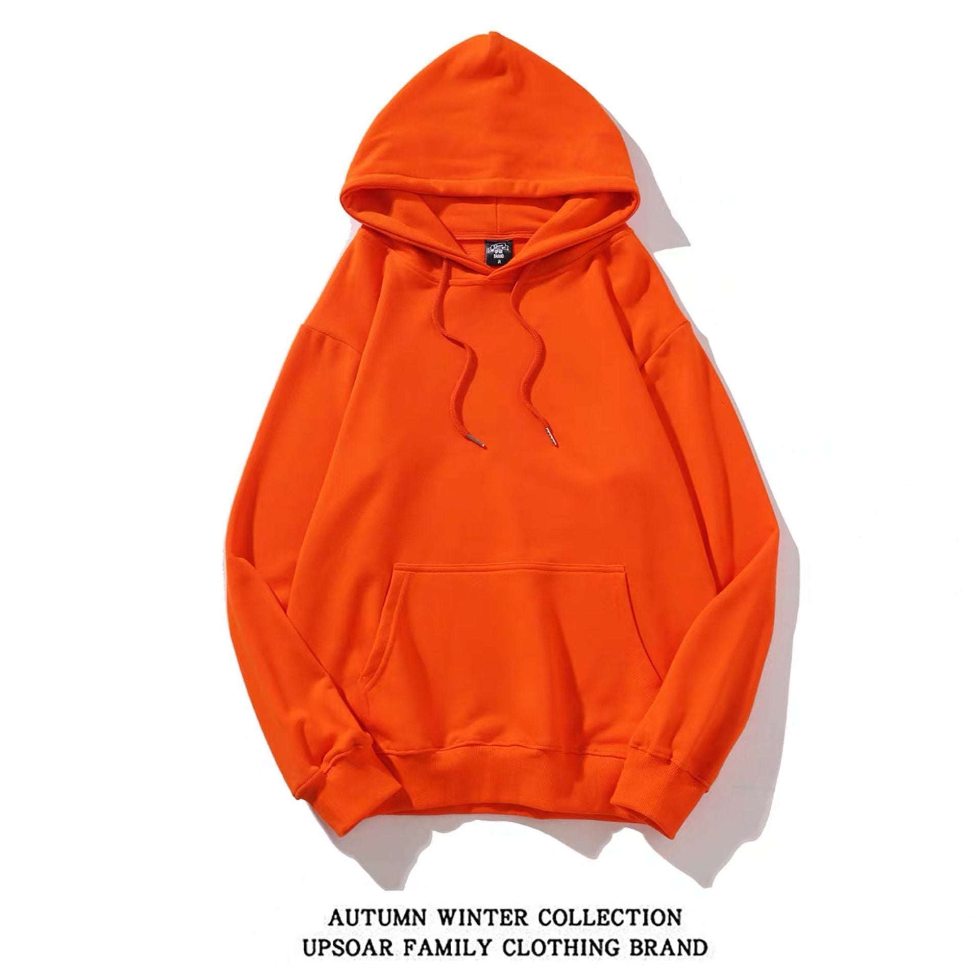 Pure color hooded plus fleece sweater Loose casual sweater - Sophinity