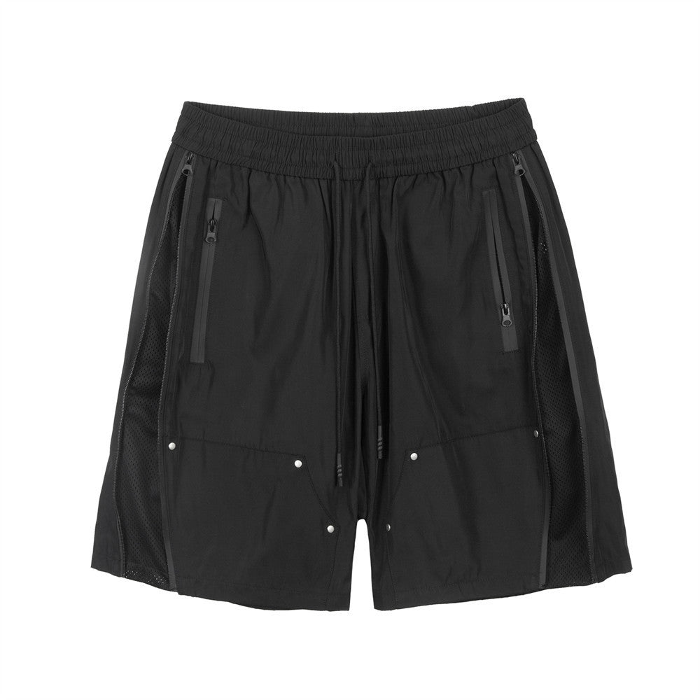 Mechanical Style Workwear Shorts Men's Summer American High Street