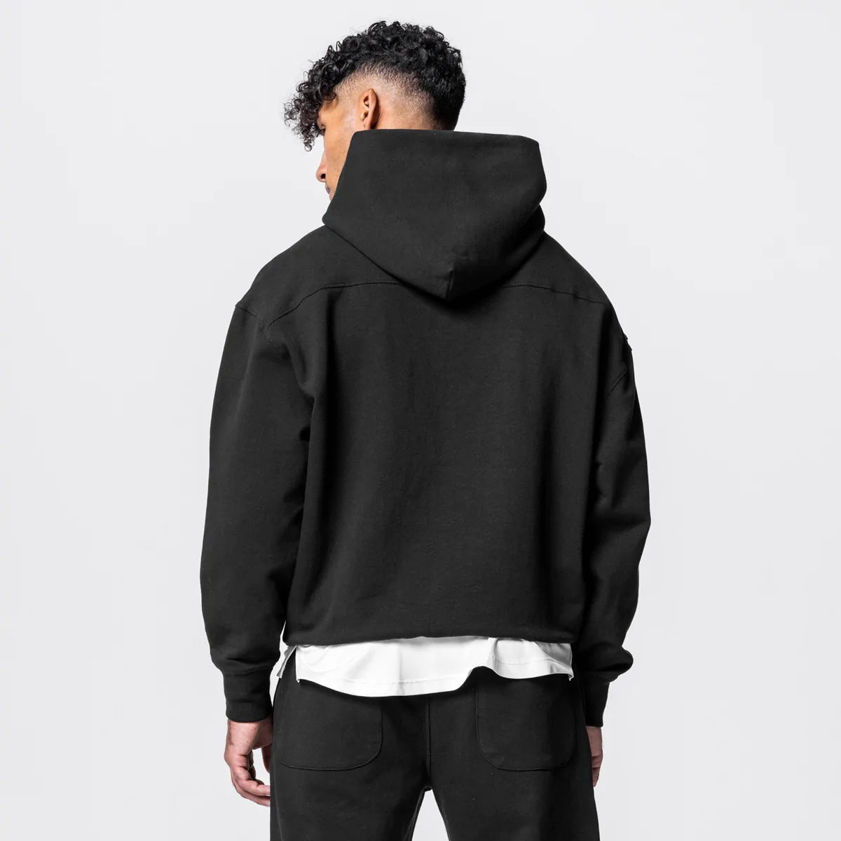 Men's Thick Cotton Hoodies Training Sets Casual Sports Kits Pullover Hooded Top With Pants Sweatshirts Gym Running Tracksuits - Sophinity
