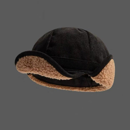 Lamb Wool Thick Warm Duck Cap Ear Cap Men And Women Autumn And Winter Thick Cycling Lei Feng Hat Protection - Sophinity