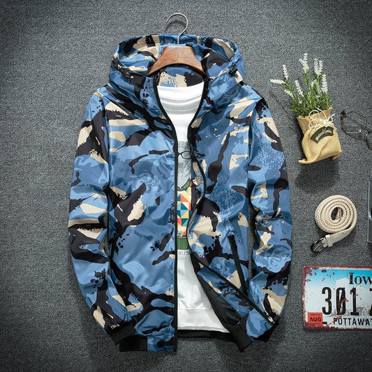 Casual Camouflage Jacket, Men's Hoodie, Street Clothes - Sophinity