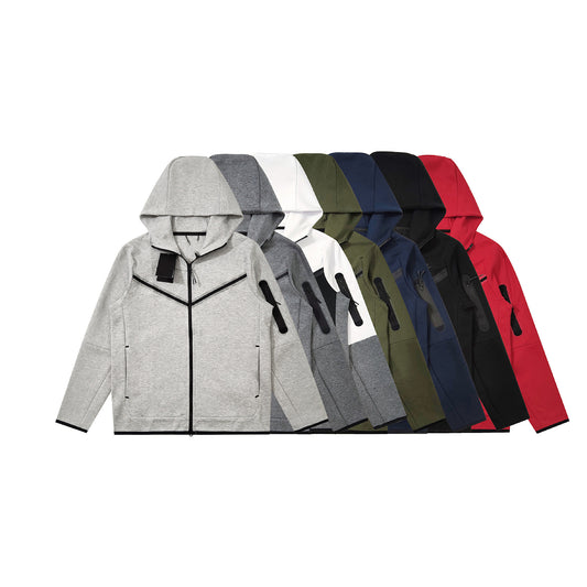 Cotton Knit Hooded Zip Shirt Athleisure - Sophinity