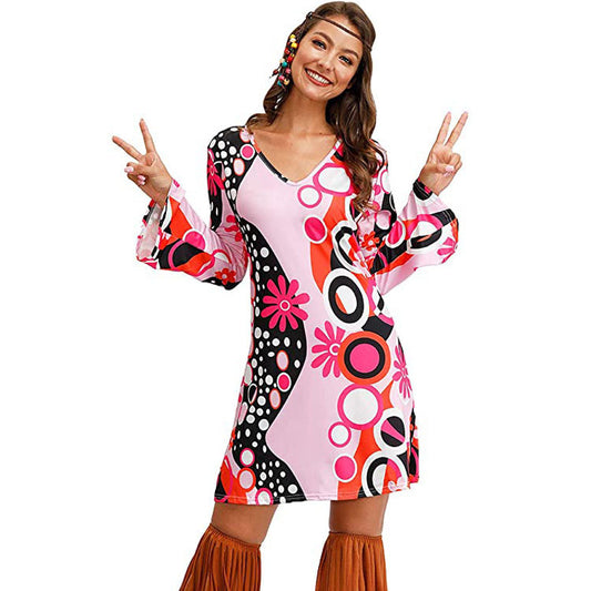 Hippie Clothing Print Dress Women - Sophinity
