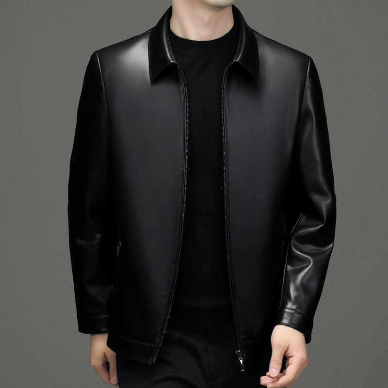 Short PU Leather Business Lapel Autumn Clothing - Sophinity