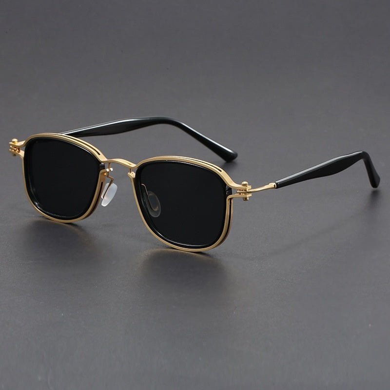 Retro Square Frame Metal Sunglasses - Sophinity