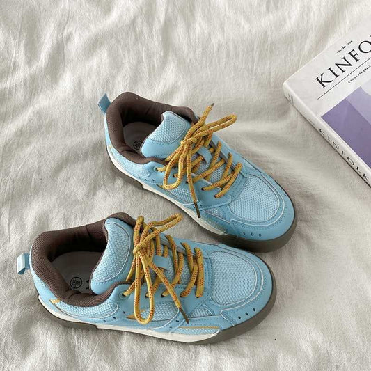 Blue Platform Breathable Bread Board Shoes For Women - Sophinity