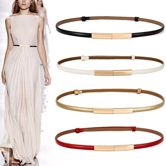 Women's Belt Fashion A Pair Of Buckles Fine Ladies - Sophinity