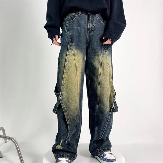 High Street Vibe Vintage Heavy Industry Worn Looking Washed - out Jeans Men - Sophinity