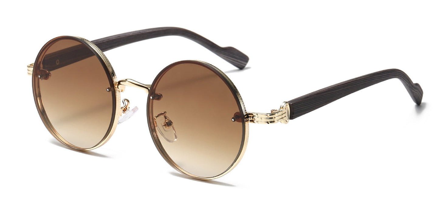 American Classic Metal Round Frame Sunglasses Personality Trend High Sense - Sophinity