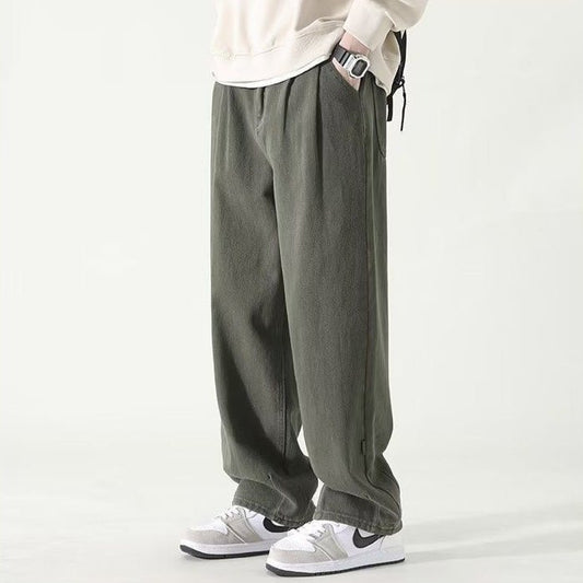American Overalls Male Army Green Spring And Autumn Loose - Sophinity