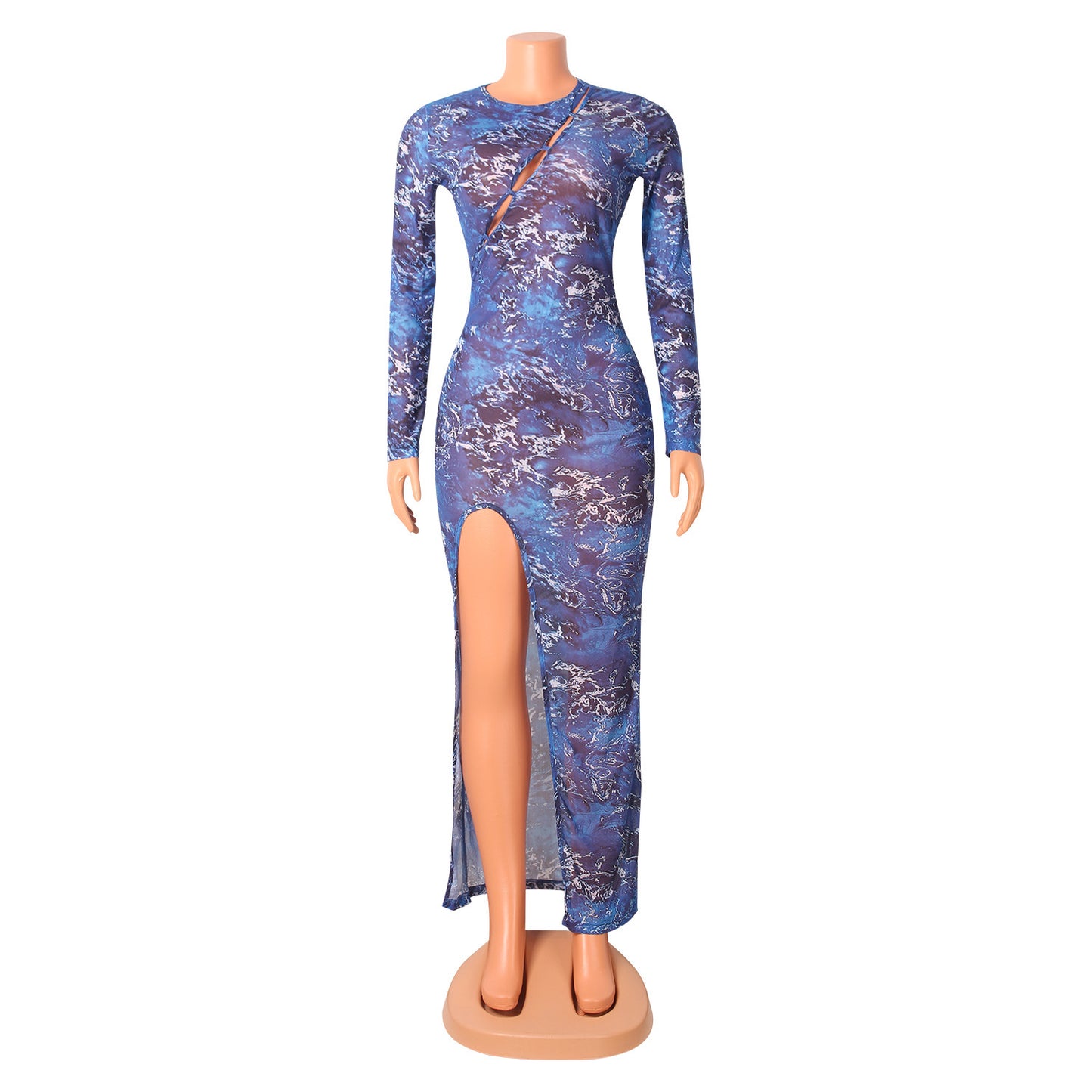 Sheer Long Sleeve Women's Dress - Sophinity